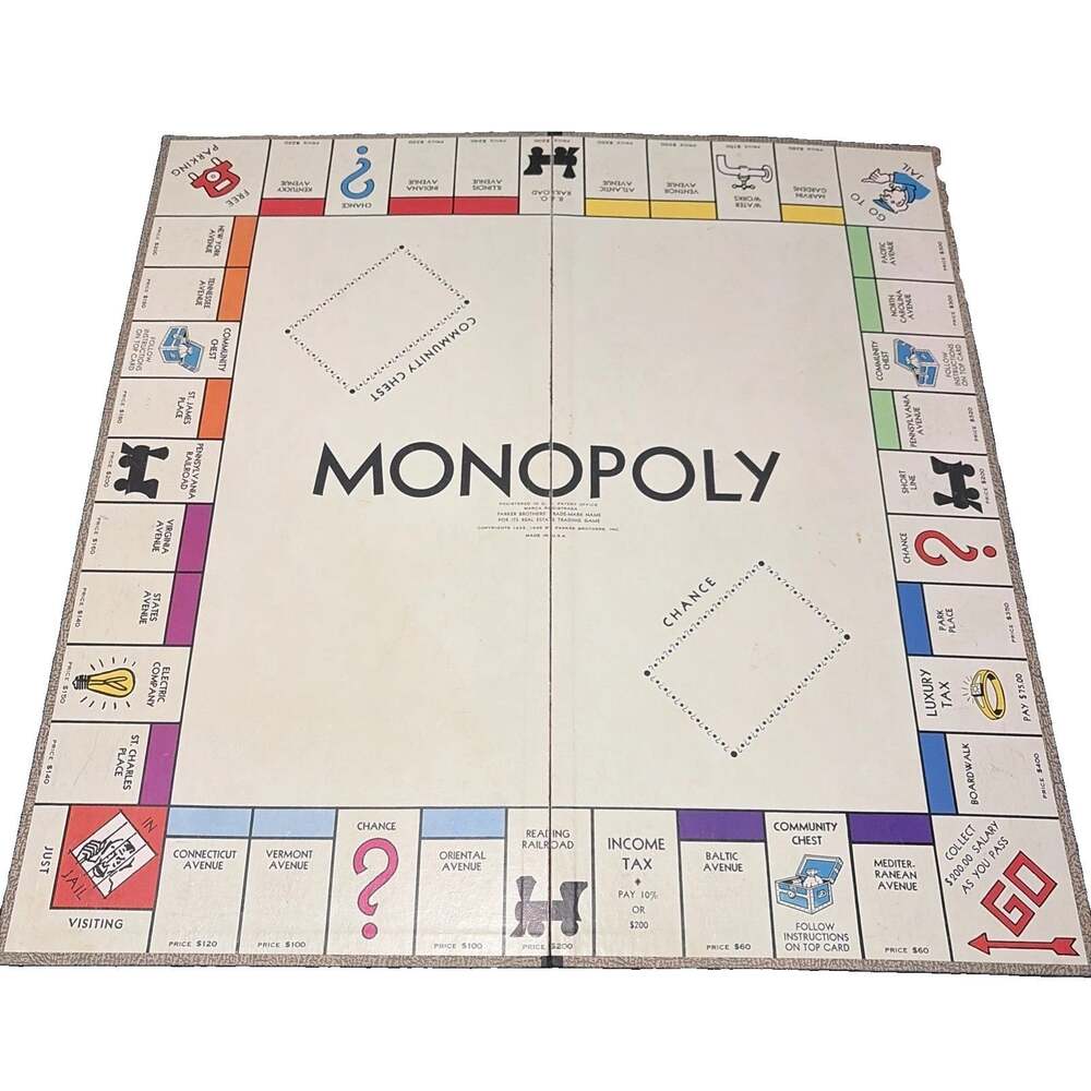 Vintage 1935-1946 Monopoly Parker Brothers Board Game